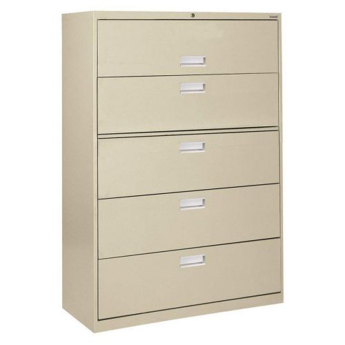 Sandusky Lee 600 Series 42&#034; 5-Drawer Lateral File Office Storage, Putty