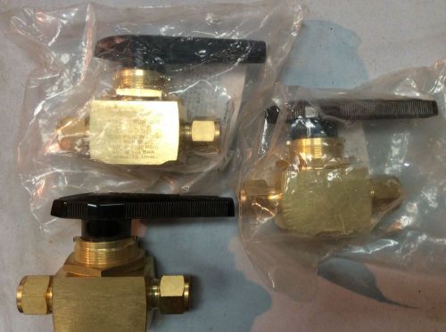 (3) swagelok part no: b-45s8: brass 1-piece 40 series ball valve for sale
