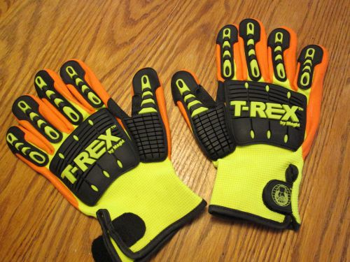 NEW MAGID T-REX TRX500 HI-VIZ IMPACT GLOVE-SIZE Large