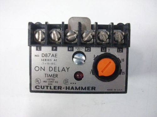 CUTLER HAMMER ON DELAY TIMER D87AE A1