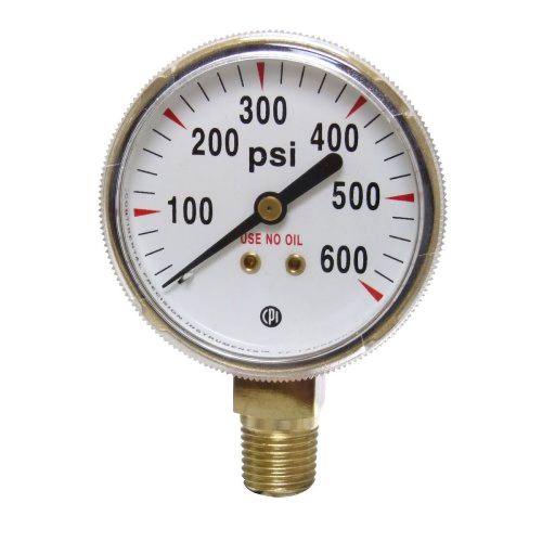 G8S Gauge NPT Bottom Mount Gold Steel Case Included Durable Corrosion-Resistant
