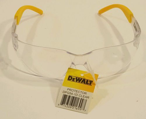 Dewalt DPG54-1D Protector Clear High Performance  Protective Safety GLASSES