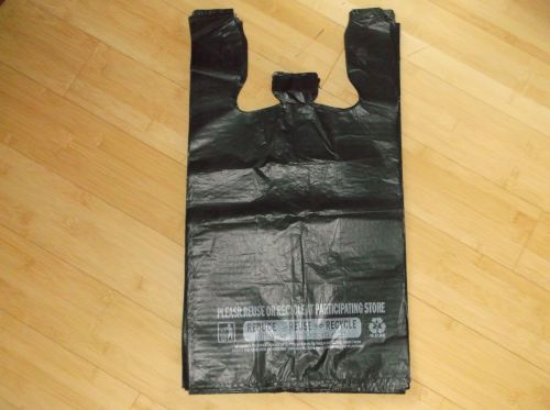 200 ct ,PLASTIC SHOPPING BAGS,  BLACK  GROCERY STORE BAGS,STANDARD  size 1/6.