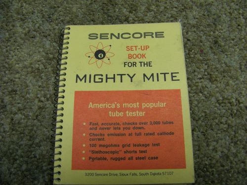 Sencore Mighty Mite Tube tester Set-Up Book