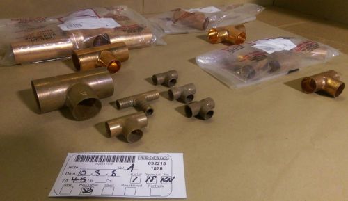 Lot of 18 Nibco Mixed Copper Tees 3/4&#034; 1&#034; 1-1/4&#034; CxC