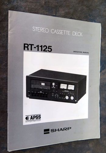 SHARP RT-1157 Stereo Cassette Deck Manual &amp; Schematics