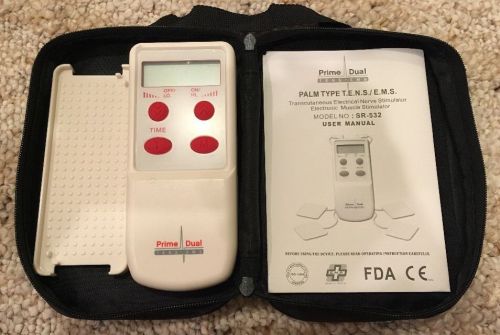 NEW In Case PRIME DUAL Palm TENS/ EMS Trans Electrical Nerve Muscle Stimulator