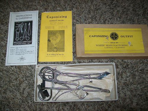 Antique Caponizing Rooster Nutering Castration Surgical Kit!
