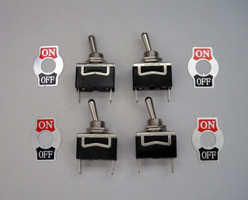 4 BBT Brand Heavy Duty 2 Position On/Off Toggle Switches w/Spade Terminals