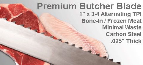 1&#034; x 3-4 tpi x 118&#034; butcher blade bandsaw blade laguna tools meat blade for sale