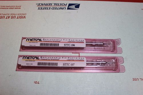 Metcal soldering tip cartridge STTC-106 and STTC-107,   new in packages