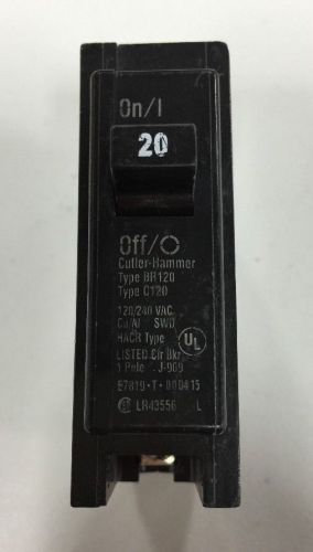 Cutler-Hammer BR120 Circuit Breaker 1 Pole 20 Amp 120/240 Volt Type C120