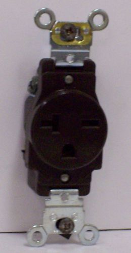 2 leviton 20a single receptacles # 5461 brown for sale