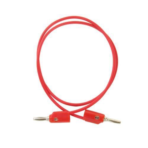 Banana plug connector cord both ends stacking/cross patch 24”-red for sale