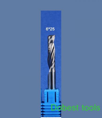 2pcs single flute woodworking engraving AA acrylic PVC Aluminum CNC 6*25mm