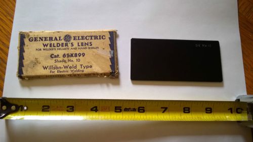 Vintage General Electric Welding Lens Shade No. 10 NOS Glass Antique Willson GE