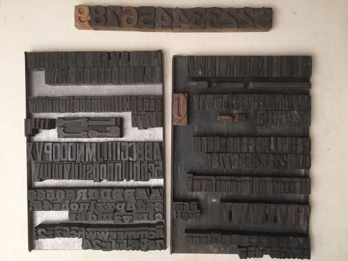 Antique Letterpress Wood Type - Grand Assortment! - .625&#034; - 1.25&#034;