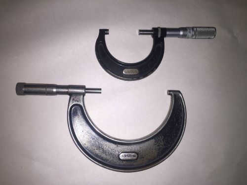 Starrett Micrometers 436 3-4&#034; Inches and 436 1-2&#034; Inches