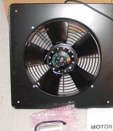NEW EBM PAPST W2E250-DB13-52 AXIAL FAN SQUARE PLATE  GRIL W/ CAPACITOR 115V 220