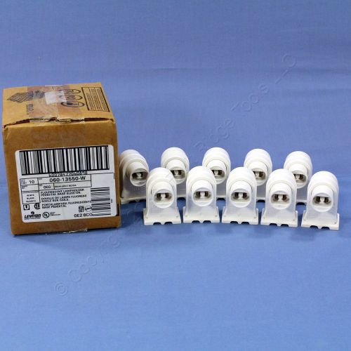 10 leviton high output t8 t12 fluorescent lamp holder plunger sockets 13550-w for sale