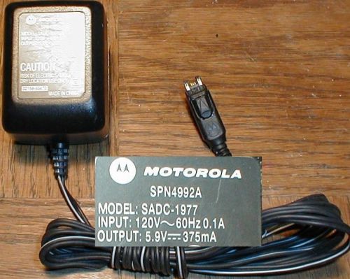 Motorola SPN4992a AC Adapter 5.9vdc .35A 350ma Barrel Wall