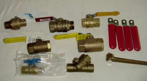 NEW! Lot of 7 assorted small ball valves~Apollo &amp; others plus some handles