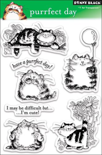 &#034;Penny Black Clear Stamps 5&#034;&#034;X7&#034;&#034;-Purrfect Day&#034;