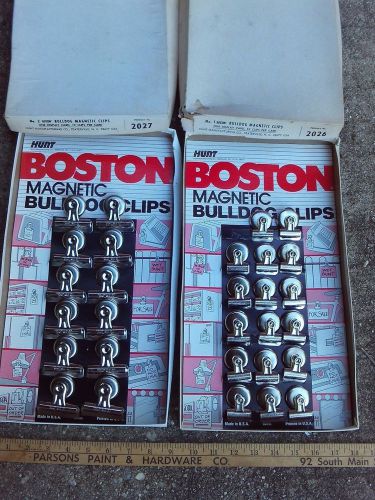 BOSTON MAGNETIC BULLDOG CLIPS # 2026 &amp; 2027 (BY HUNT MANUFACTURING)