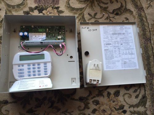 DSC ALARM SECURITY SYSTEM CONTROL PANEL PC1616 with KEYPAD and TRANSFORMER USED