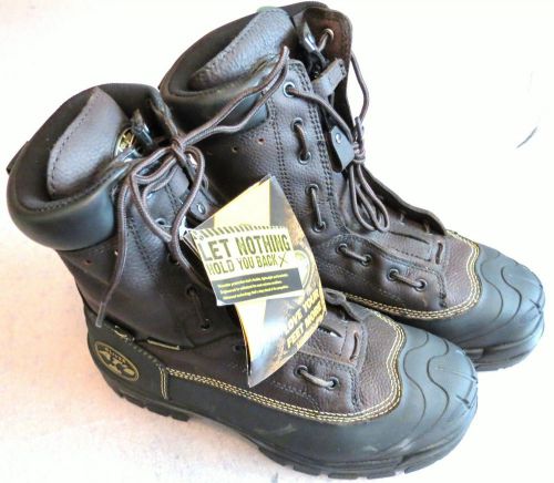 OLIVER WORK MEN LEATHER BOOTS STEEL TOE SAFETY NEW SZ 10 1/2&#034;