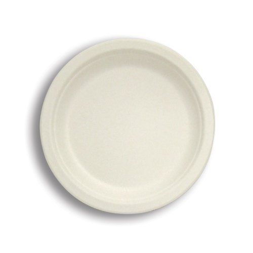 Stalkmarket 100% Compostable Sugar Cane Fiber Plate, 9-Inch, 500-Count Case