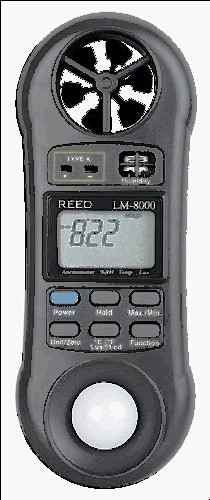 high low thermometer for sale, Reed lm-8000 4-in-1 multi-function environmental meter, (°f/°c &amp; lux/ ft-cd)