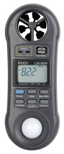 REED LM-8000 4-in-1 Multi-Function Environmental Meter, (°F/°C &amp; Lux/ Ft-cd)