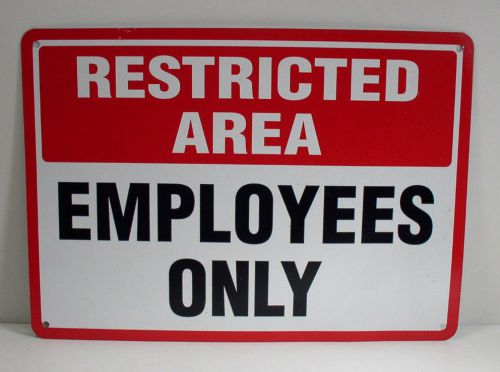 10 x 14 Restricted Area Employees Only .040 Aluminum Sign