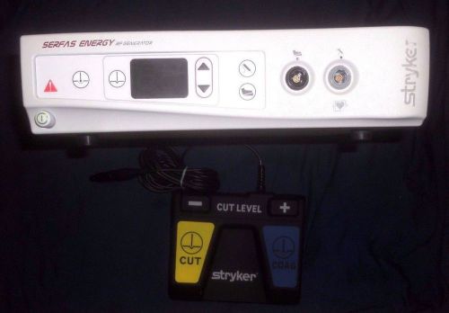 Stryker serfas energy 279-000-000 rf ablation system / rf generator + footswitch for sale