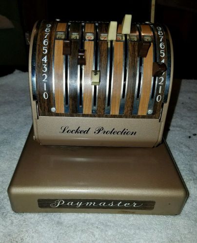 VINTAGE ~PAYMASTER RIBBON WRITER~ SERIES X 550 -BEIGE - WORKS with key. RED INK