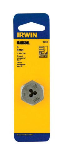 NEW IRWIN- 9318- 6-32NC 1&#034; HEX DIE