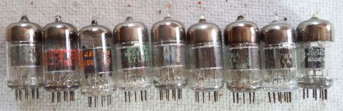 (9) Used 12AT7WA High Mu Twin Triode Tube for Amplifier - Used Where Vibration