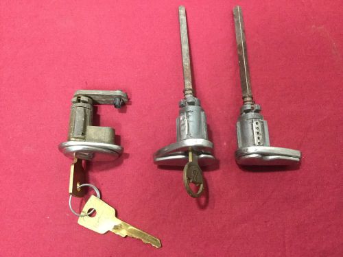 Ford Automotive 1940s or 1950s Door Locks w/ Keys, Set of 3 - Locksmith