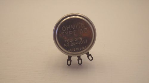 OHMITE CU-1011 POTENTIOMETER 100 OHM NNB