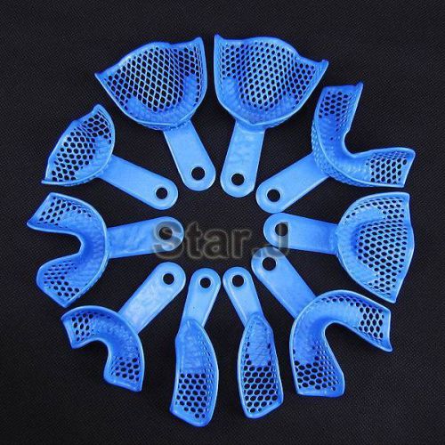 10pcs Plastic-Steel Dental Impression Trays 10pcs/set