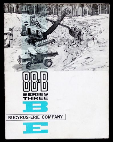 1960&#039;s bucyrus erie 88-b dragline shovel crane advertising catalog manual book for sale