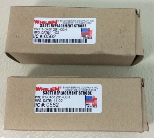 NEW - Lot of 2 Whelen S30TL Replacement Strobe Clear pn 01-0461281-00H I/C# 0562