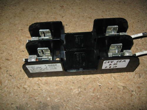 Gould shawmut fuse block holder, part # 60357r, 30a, 600v, used, warranty for sale