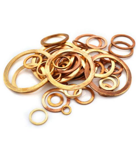 M5 m6 m8 -m48 marine/table copper gasket ring seal flat washers thick 1-1.5-2mm for sale