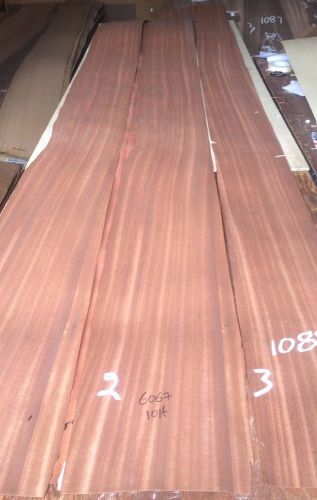 Wood   Sapele   Veneer  110x8,8,9.5,  total 3 pcs RAW VENEER  1/46 N1089..