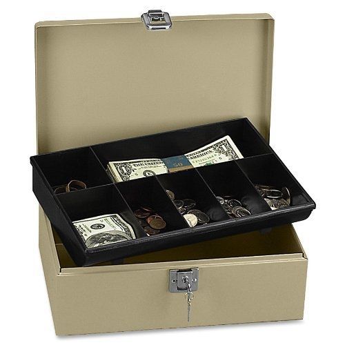 PM Company SecurIT Lock N Latch Cash Box with Removable Seven Compartment Tray,