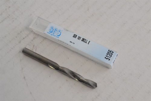 SGS Tool 51205 E Size Jobber Length Carbide Drill Uncoated Series 101 .25&#034; 1/4&#034;