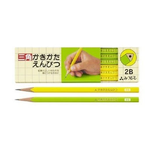 [Set of 4] UNI Mitsubishi 2B Pencils 12 packs, yellow-green, 4563