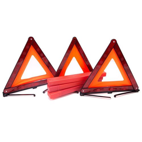 Fasmov Triple Warning Triangle Emergency Warning Triangle Reflector3-Pack